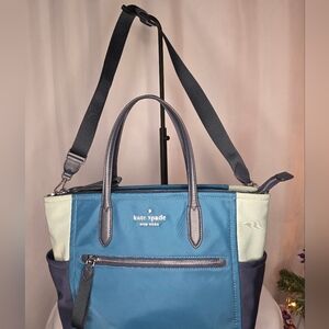Kate Spade Teal and Cream Tote